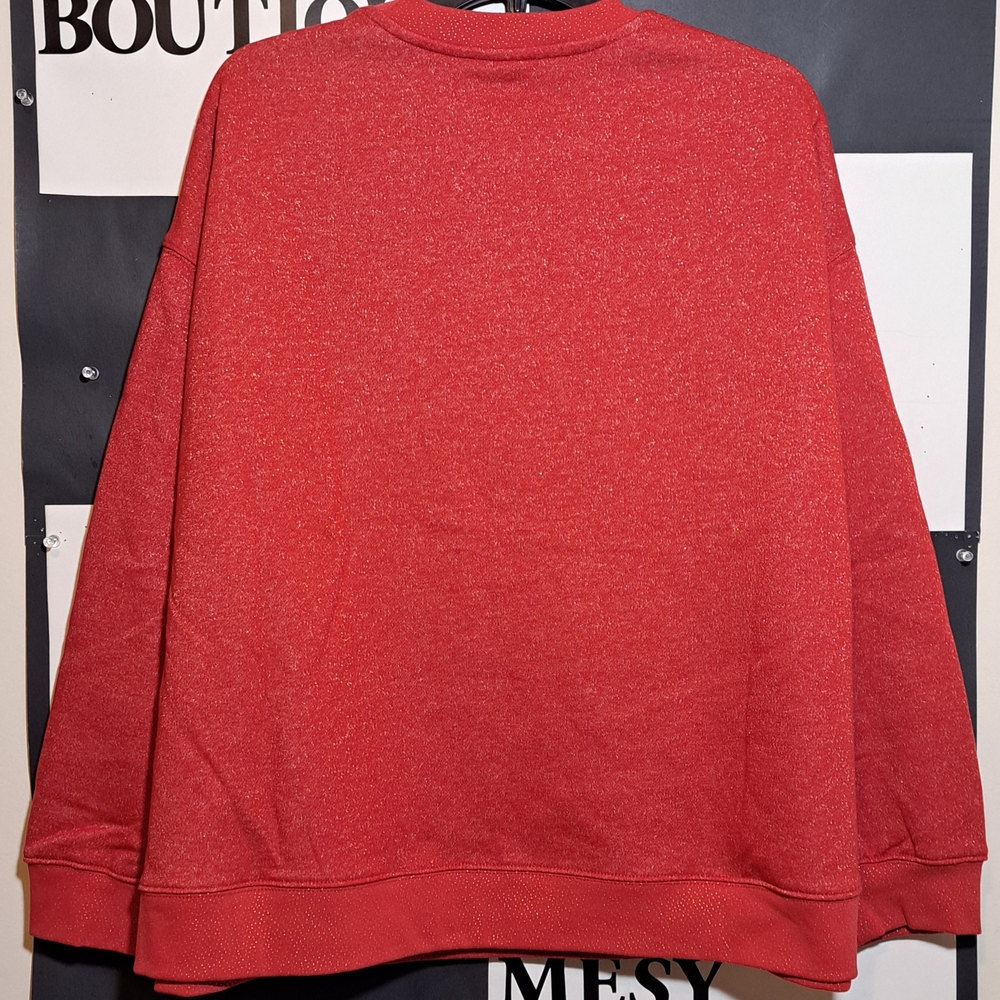 Disney Red Holiday Sweatshirt with Mickey and Minnie - Picture 3 of 7